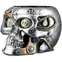 Gilde Steampunk Skull 18 x 14 cm Silber