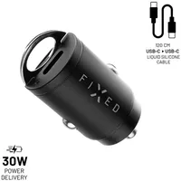 FIXED Super Fast Car Charger 30W 2xUSB-C/USB-C Cable 1m