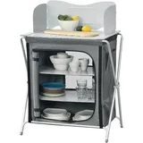 [en.casa] Campingschrank Tullinge Dunkelgrau
