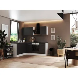 Küche vormontierte L - Küche 220 x 175 cm wechselseitig aufbaubar incl. Geräte R...