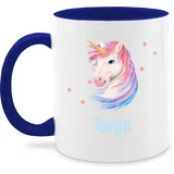 Tasse Tassen 325ml - Einhorn Unicorn - 325 ml - Dunkelblau - einhörnern wunschname personalisierter tasse+personalisiert name und personalisierte geschenke einhorntassen personlisierte unicorns