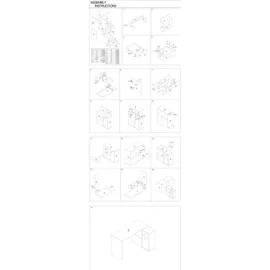 Hti-Living Eckschreibtisch Thekla beton/weiß