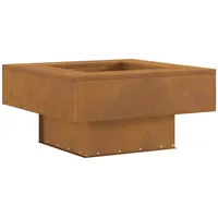 vidaXL Feuerstelle Quadratisch 60x60x30 cm Cortenstahl