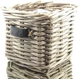 Van der Leeden Rattan Übertopf 50 x 50 cm Grau