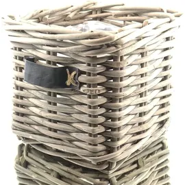 Van der Leeden Rattan Übertopf 50 x 50 cm Grau