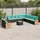 vidaXL 12-teiliges Gartensofa-Set mit Kissen schwarz
