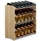 Proregal Weinregal Pinotwine C HxBxT 61,6 x 63,2 x 26,5 cm 30 Flaschen Massives Kiefernholz Natur Unbehandelt