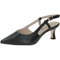 CAPRICE Damen Slingpumps aus Leder Spitz, Schwarz (Black Nappa),
