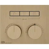 GESSI HI-FI, Unterputz-Thermostat mit Tasten-Bedienung, 3 separate Ausgänge, 63006726, Farbe: Warm Bronze gebürstet PVD