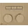 GESSI HI-FI, Unterputz-Thermostat mit Tasten-Bedienung, 3 separate Ausgänge, 63006726, Farbe: Warm Bronze gebürstet PVD