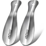 Schuhlöffel Edelstahl Reise 19cm klein 2er Pack Silbrig 2er-pack A