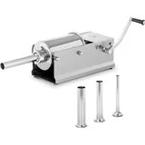 Royal Catering Wurstfüller horizontal Wurstfüllmaschine Wurstspritze Wurstpresse Edelstahl 3 L