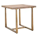 Moderner quadratischer Esstisch Ankara aus Holz und Metall – Schlichtes und markantes Design – Moderner Stil 142814000Q - Braun