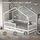 ML-Design Hausbett 90 x 200 cm Kiefer massiv weiß