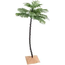 vidaXL Künstliche Palme mit 96 LEDs Warmweiß 180 cm