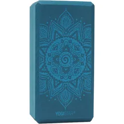 Yogablock Basic Art Spiral Mandala Yoga Petrol Stabil YOGISTAR blau No Size