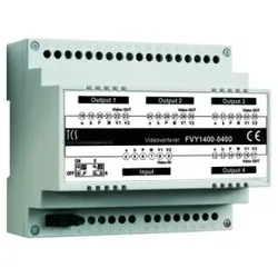 TCS FVY1400-0400 Videosignalvertieler zum Aufsplitten von Videosträngen, 4-fach, Hutschiene 6 TE FVY14000400