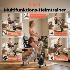 YoSuDa 5 in 1 Heimtrainer Fahrrad schwarz