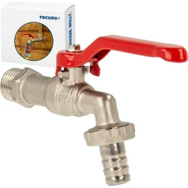 tecuro Kugelauslaufhahn 1/2 Zoll Messing vernickelt