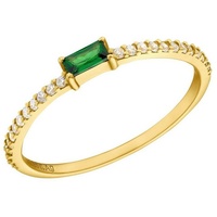 Amor Fingerring »Smaragreen«, 83172666-58 goldfarben-weiß-Grün