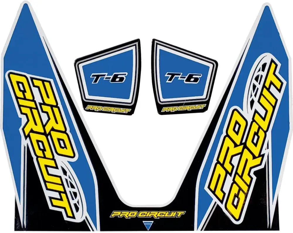 Pro Circuit 4-stroke Dc22t6-lb Thermoaufkleber - Black / Blue / White / Yellow - One Size