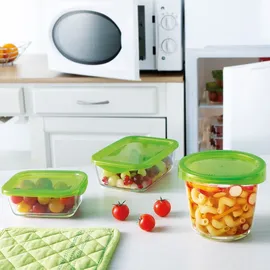 Luminarc Glasbehälter quadratisch transparent/grün 360 ml