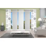 VISION S Schmidt Schiebewand Borden 5er-Set Polyester Grau 60 x 260 cm