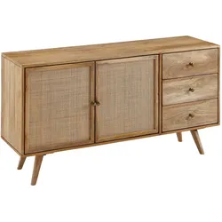 KADIMA DESIGN Mangoholz Sideboard, Unique Design, Stabile Konstruktion, Großer Stauraum