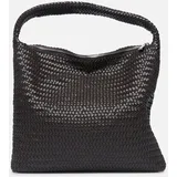 Comma, Geflochtener Shopper Baumwolle/Leder/Synthetik Braun