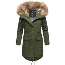 Navahoo Damen Warmer Wintermantel Winter Baumwollparka mit Kunstfell Rosinchen