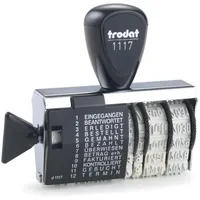 Trodat Classic 1117 – Datumsstempel mit Wortband, Deutsche Monate,