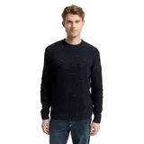 Tom Tailor Strickpullover Blau/Grau/Mehrfarbig XL