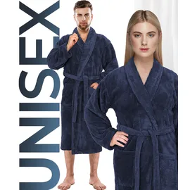 hammetex Bademantel Unisex Blau M