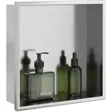 vidaXL Duschnische Gebürstet Silbern 32x32x9 cm Edelstahl