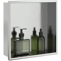 vidaXL Duschnische Gebürstet Silbern 32x32x9 cm Edelstahl