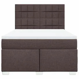 vidaXL Boxspringbett 140 x 200 cm Dunkelbraun