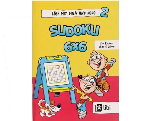 Rätselbuch SUDOKU 6x6, Löse mit Dina und Dodo 2