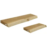 Holz4home® Wandregal Set 70 x 40 cm Eiche Natur