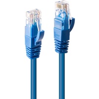 Lindy 48015 RJ45 Netzwerkkabel, Patchkabel CAT 6 U/UTP 0.30 m Blau
