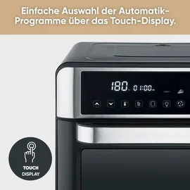 Severin 2-in-1 Toastofen & Heißluftfritteuse TO 9579 schwarz-silber