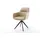 DeLife Polsterstuhl Pejo-Flex Mikrofaser Beige Schwarz
