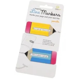 Thinking Gifts Line Markers Pencils/Lesezeichen/2er Set: Stifte