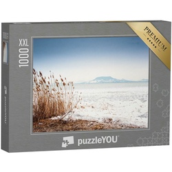 puzzleYOU Puzzle Puzzle 1000 Teile XXL „Der Plattensee im Winter, Ungarn“, 1000 Puzzleteile, puzzleYOU-Kollektionen Ungarn
