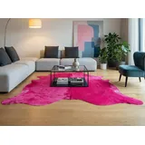 KUHFELL online & NOMAD Fellteppich KUHFELL STIERFELL BLAU PINK ROT GRÜN SCHWARZ ORANGE GELB GEFÄRBT rosa
