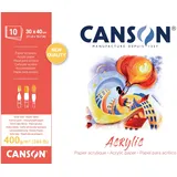 Canson Acrylpapier Leinwandkörnung 30 x 40 cm 400 g/m2 10 Blätter