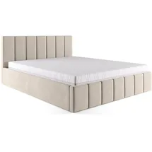 FEDVE Polsterbett Doppelbett Pesaro Bett Bettkasten 140x200 cm, Schlafzimmer, Betten, Polsterbetten