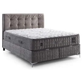 Bambi Boxspringbett 140x200 mit Bettkasten mit Matratzen Sleepure Set mit 2 Nachttischen Abnehmbar und Waschbar Top-Pad