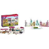 SCHLEICH 42619 Horse Club Pferdetransporter & 42612 Hindernisse Zubehör, für Kinder ab 5-12 Jahren, Horse Club - Zubehör