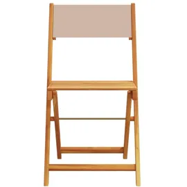 vidaXL 3-tlg. Bistro-Set Taupe Stoff und Massivholz