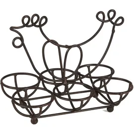 Ambiente Haus Eihalterung aus Eisen 18 x 17 x 12 cm 1-tlg. braun